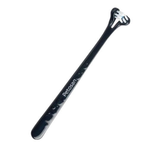 Tandbørste med to hoveder til hunde