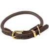 PARIS Rundsyet læderhalsbånd | Mørkebrun
