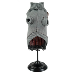 Grå julesweater med sødt rensdyr | under maven