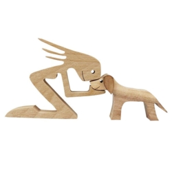 Dog Love træfigur sæt | Lys hund