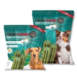 Faunakram 7pcs Dental Stick Fresh Breath er en god snack for din hunds tænder
