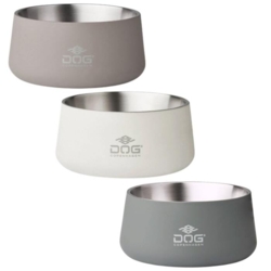 Stilrene hundeskåle fra Dog Copenhagen. I 3 moderne farver og med skridsikker bund