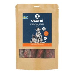 100% naturlige tyggeruller med lækker oksesmag til hunde