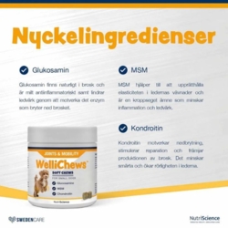Smagfulde tyggebidder til hunde, med  glucosamin, MSM og chondroitin