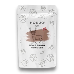 Hokuō™ Bone Broth med rensdyr er rig på kollagen, og holder hunden hydreret