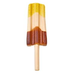 Hundevenlig ispind med smag af banan og chokolade – 100 % spiselig og formet som en raket