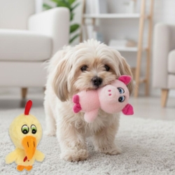 Legetøj til hunde, med en indbygget pivefunktion