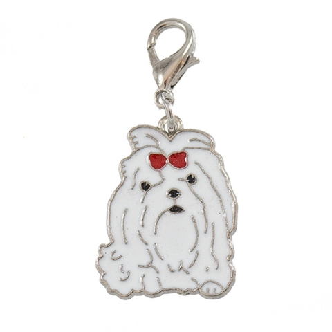 Hundecharms m. hunderacer  - Coton de tulear eller malteser