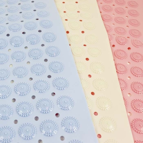 Bademåtte i søde farver | Skridsikker