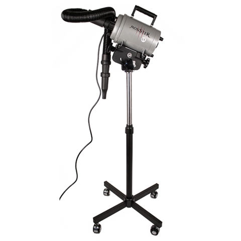 Aelous Monster monteret på stander. Mulighed for tilkøb af gulvstativ, eller vægbeslag.