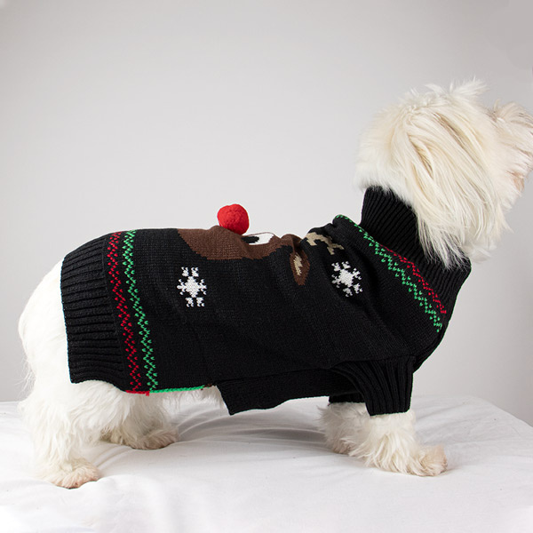 Julesweater til hund | M. rensdyr | Model bruger størrelse Large