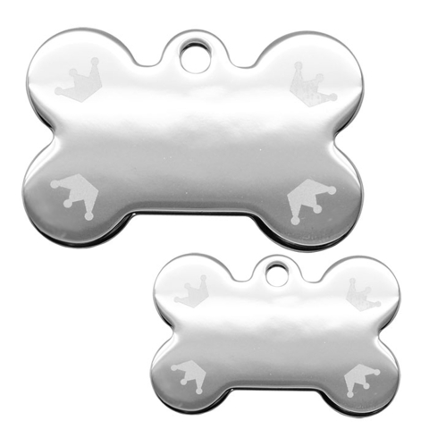 Ollipet Sølv Hundetegn | Kødben m. Kroner