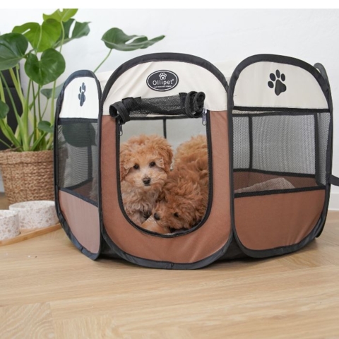 Rund Hvalpe kravlegård fra Óllipet er den perfekte hvalpegård til hundehvalpe.