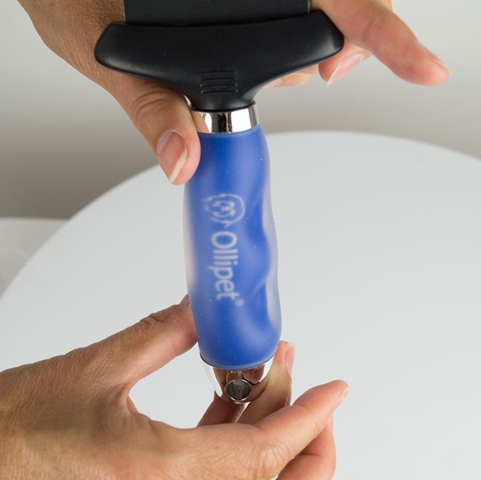 Ollipet Comfort Karte | trykaflastende silikonegreb - M. sort greb