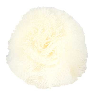 Pompom hårpynt råhvid