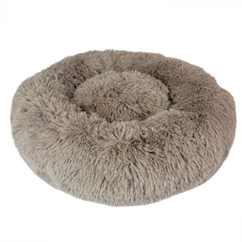 Ollipet Donut hundekurv i Khaki gør at din hund sover trygt og dejligt