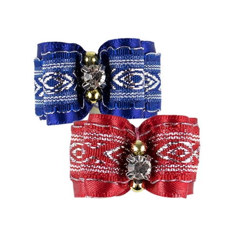 Silkesløjfe med sølvdetaljer