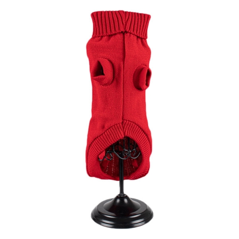 Hundesweater med snoet design i strik | Mavestykke