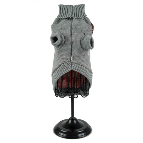 Grå julesweater med sødt rensdyr | under maven