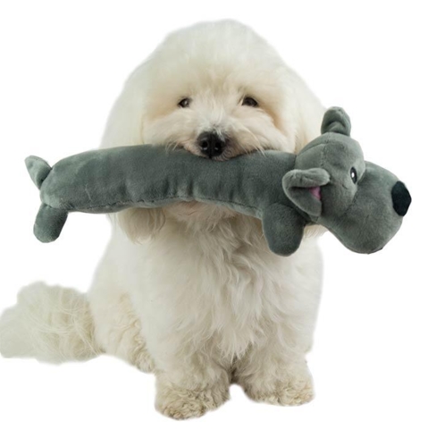 Aflang plyshund Karo