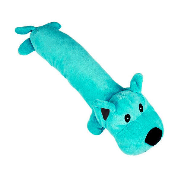 Aflang plyshund Karo i turkis