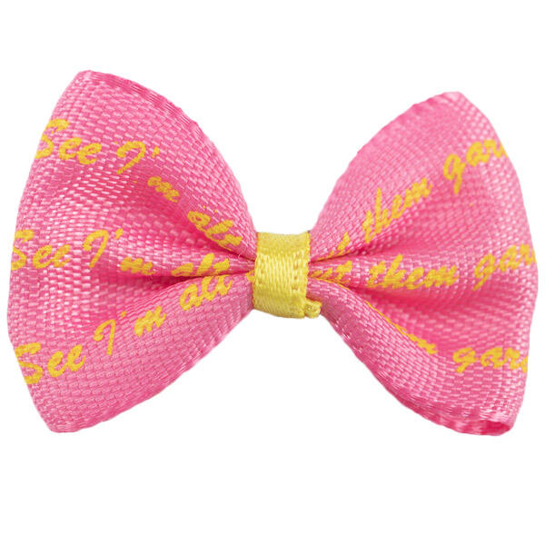 TrendPup hundesløjfe | Pink m. gul