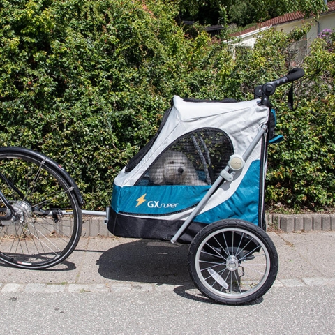 Safari Cykeltrailer til hunde | BLÅ