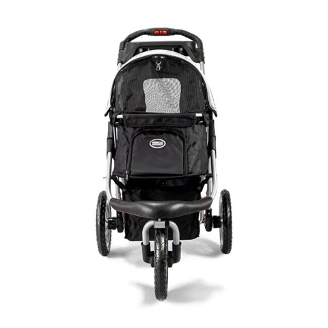 InnoPet Buggy Comfort | Hundeklapvogn forfra - Her vist i farven grå