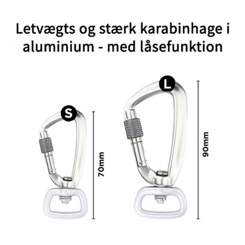 DOG Copenhagen Rope Line - størrelsesforskel karabinhage