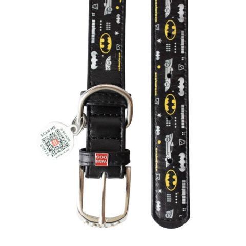 Batman halsbånd | Smart og lækkert halsbånd i læderlook | set oppefra