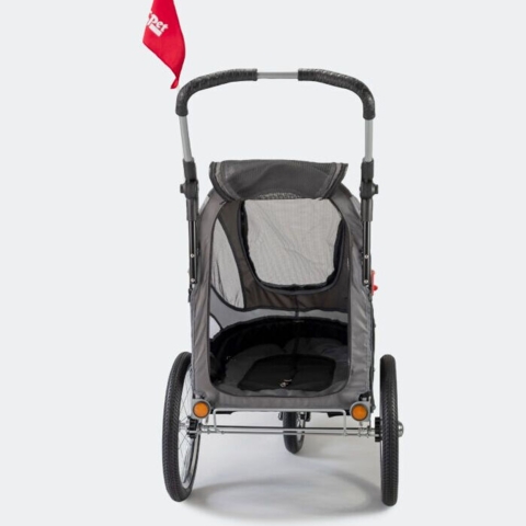 Innopet hundeklapvogn Sporty Dog Trailer Deluxe inkl. cykelstang + regnovertræk