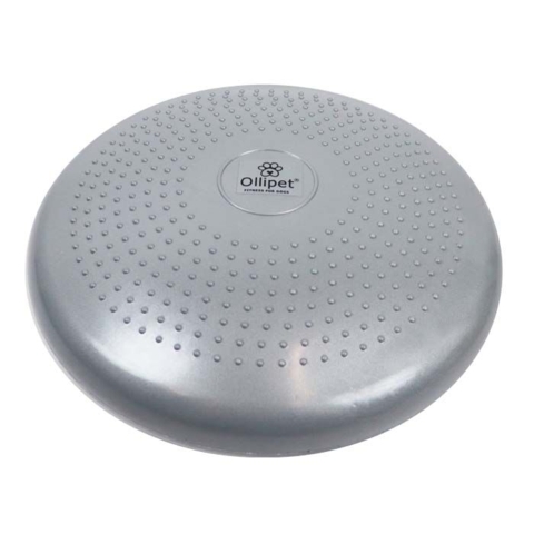 Balancepude til hundefitness I side med små dupper