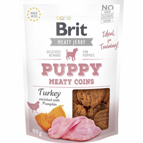Brit Jerky Puppy Turkey Meaty Coins | 80g
