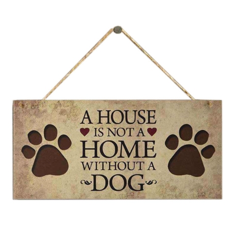 Træskilt med hundecitater