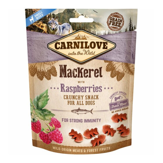 Carnilove Crunchy Snack | Makrel & Hindbær
