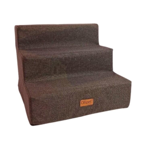 Smart hundetrappe i flot brun farve med skridsikker hund