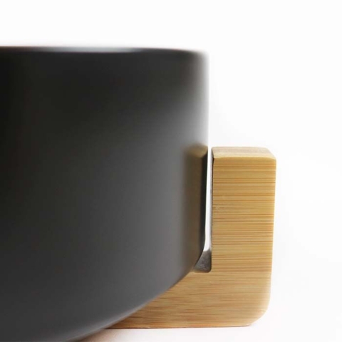 Ollipet Cooper Keramikskål + Bambusholder