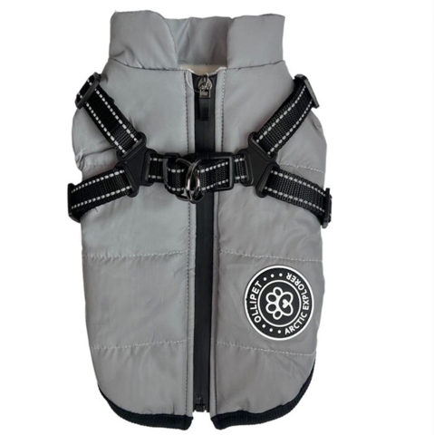 Vinterdækken til hunde med refleks på hele jakken.