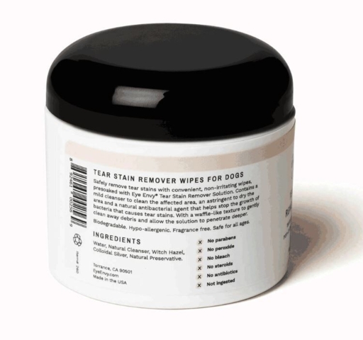 Eye Envy - Tear Stain Remover Wipes - Vatrondeller specielt til fjernelse af tårestriber