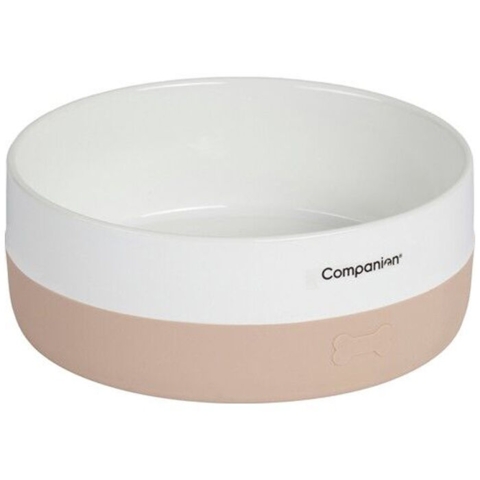 Keramik Skål m. Silikonebund Beige