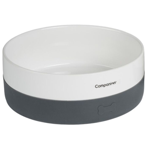 Keramik skål til hunde i en flot grå farve