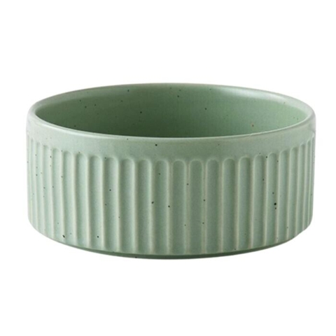 Flot støvet grøn keramikskåle til små og mellemstore hunde.