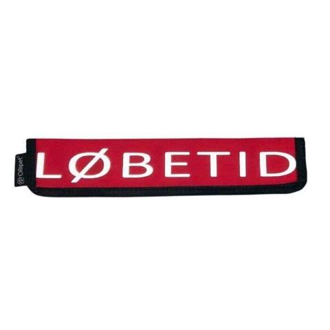 Ollipet Løbetid Mærkat har en reflekterende tekst