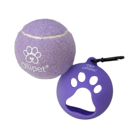 Tennisbold til din hund med smart silikoneholder