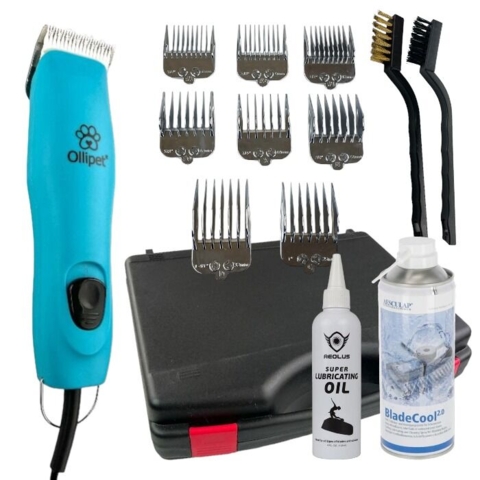 Startpakke med Ollipet Penelope klippemaskine hvor der medfølger alt i tilbehør