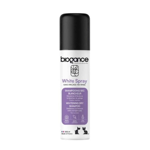 Biogance White coat dry shampoo til hunde med hvid pels