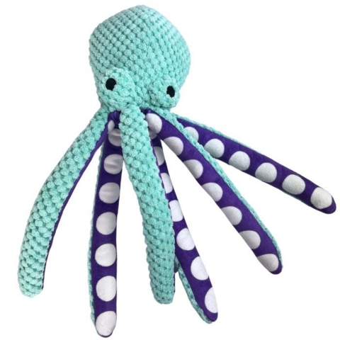 Ollipet Blæksprutten Charlie er et sjovt og interaktivt hundelegetøj