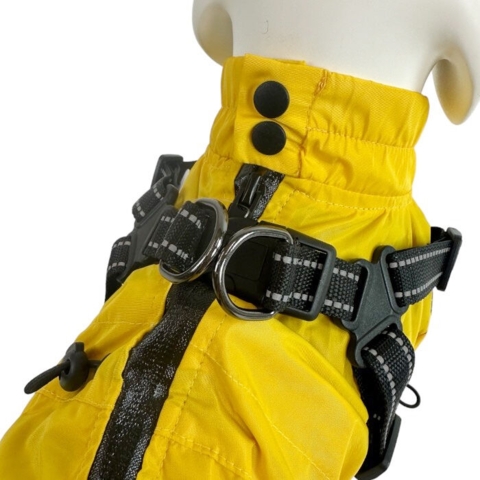 Ollipet AQUA Full Body Raincoat | Med regulerbar Sele