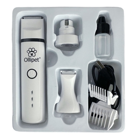 potetrimmer og elektrisk neglefil kommer med klippeskær i 2 størrelser og med afstandskamme.