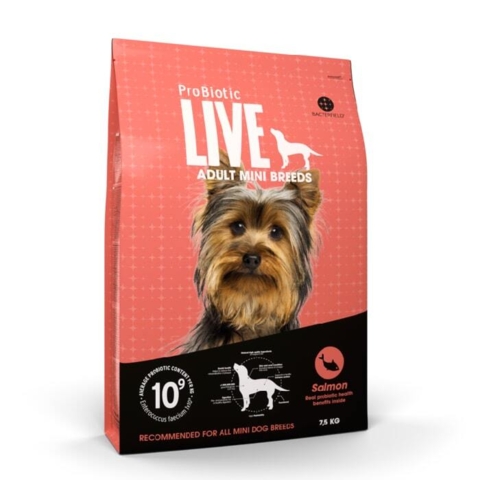 ProBiotic Live Mini Breeds Adult Laks styrker din hunds immunforsvar